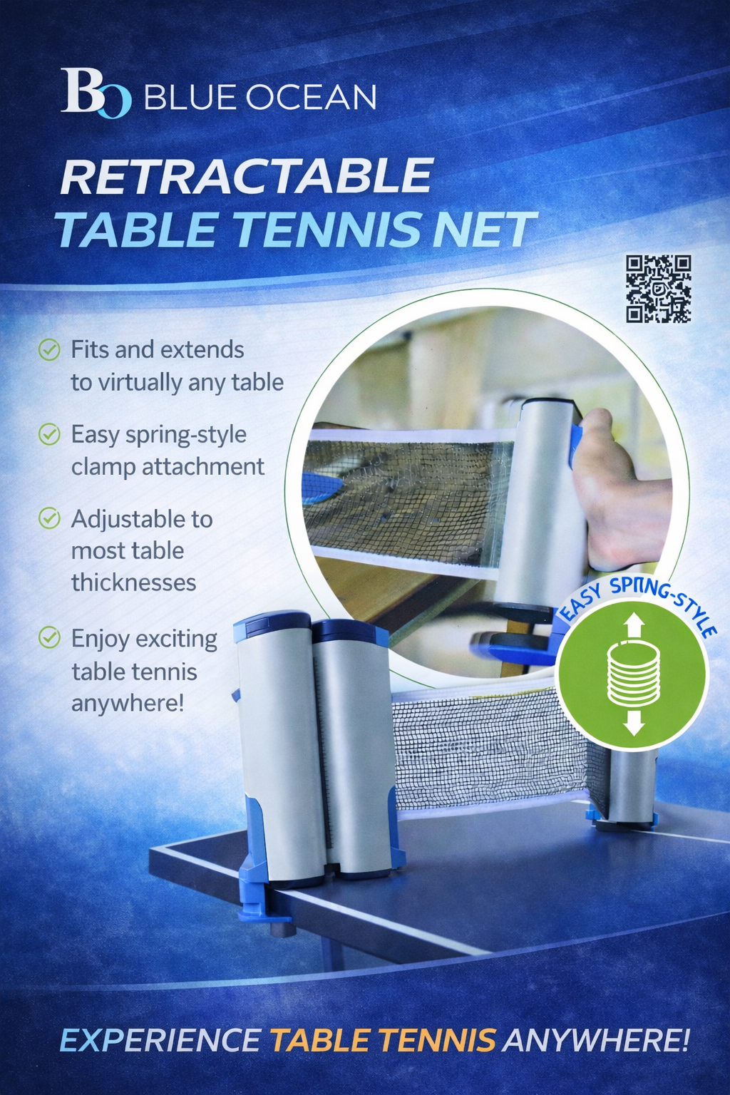 Blue Ocean Tennis Rack