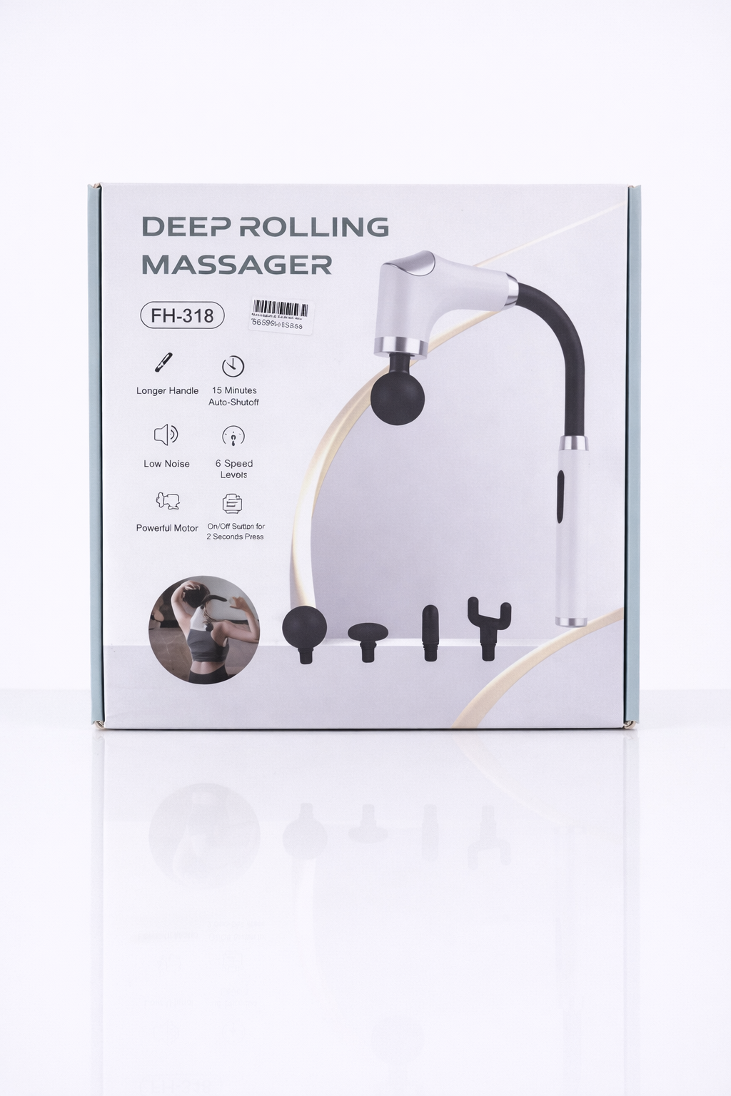 FH-318 Deep Tissue Rolling Massager — 4 Head, 6 Speed