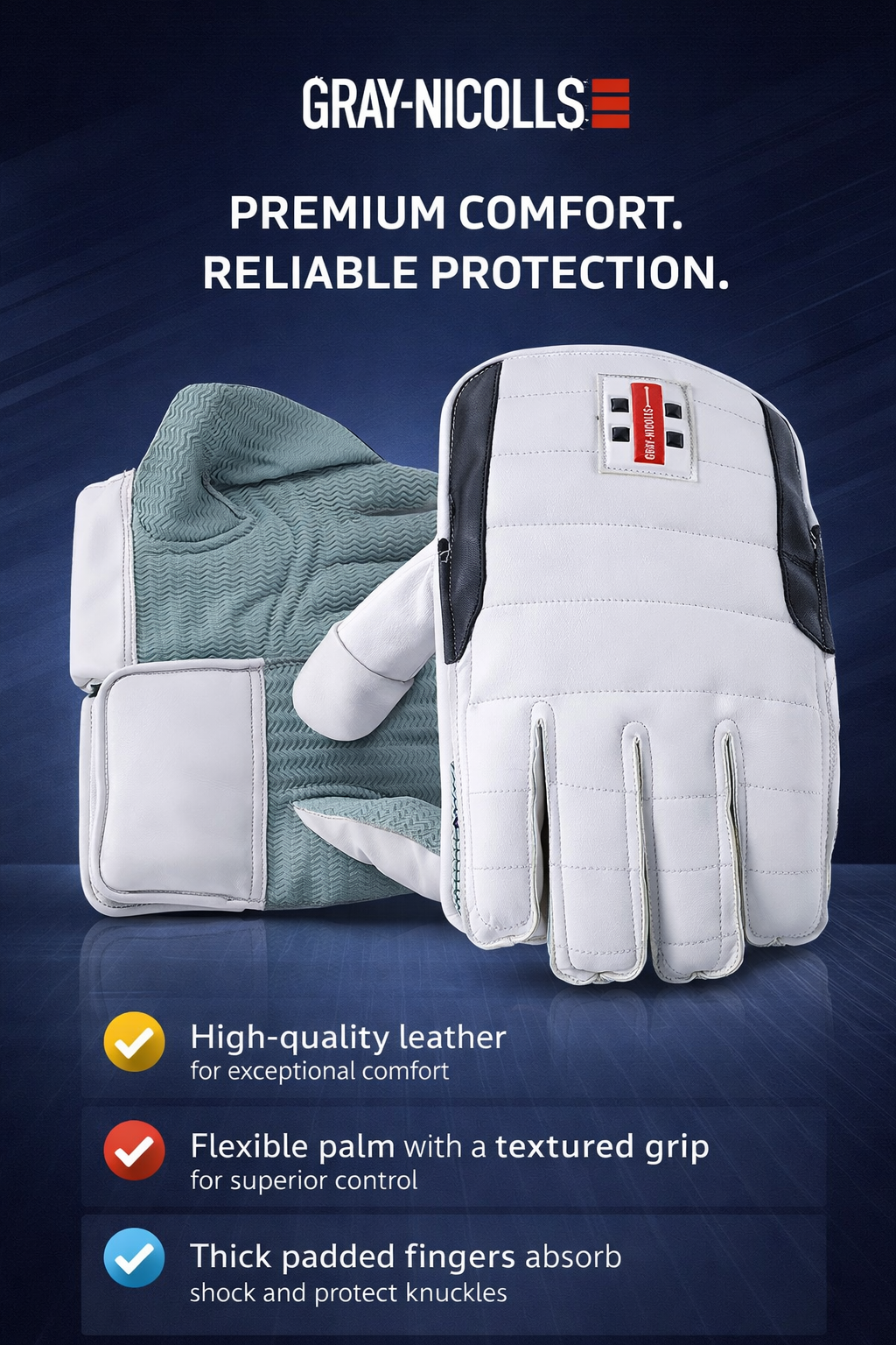 Gray nic Cric Keeping Gloves 2