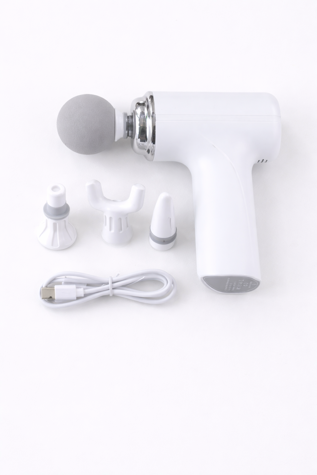 Mini Massage Gun 858 — 4-Head Rechargeable Percussion Massager