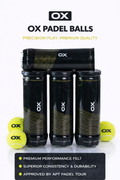 OX Padel Balls — 3 Ball Bottle Pack