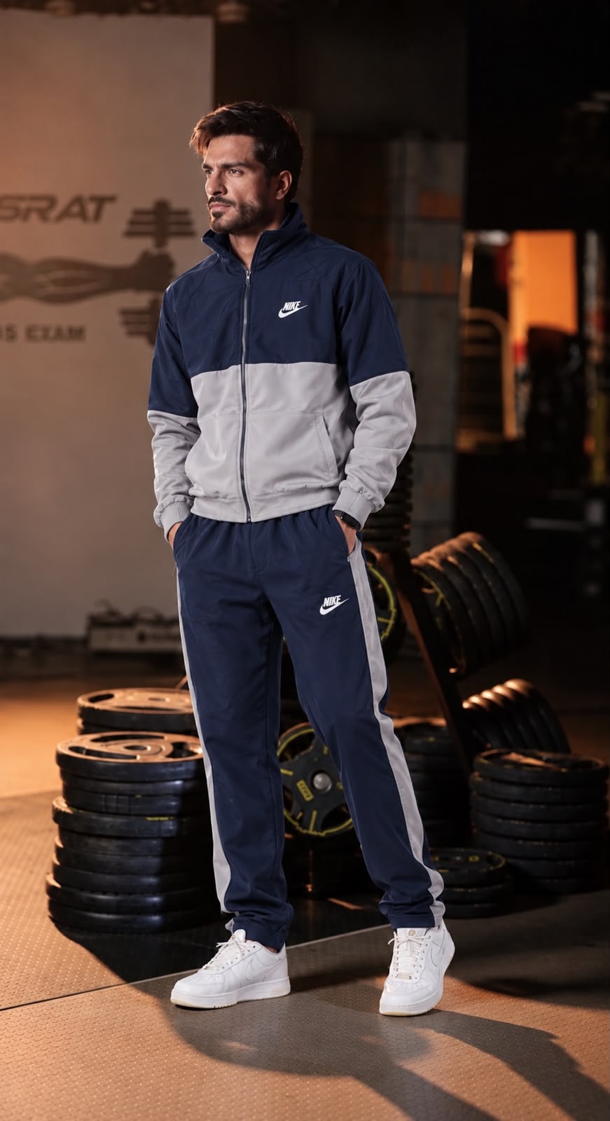 Nike Premium Tracksuits - Blue/Grey