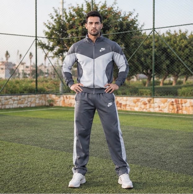 Nike Premium Tracksuit - Grey/White