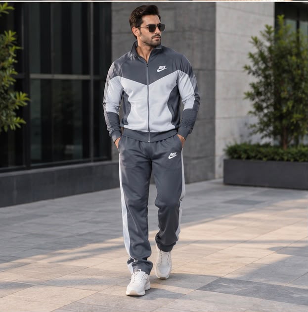 Nike Premium Tracksuit - Grey/White