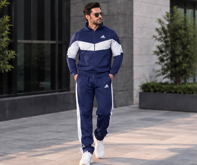 Adidas Premium Tracksuit - Blue/White