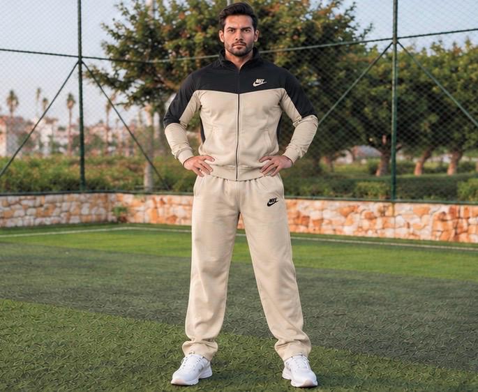 Nike Premium Tracksuit- Offwhite/Black