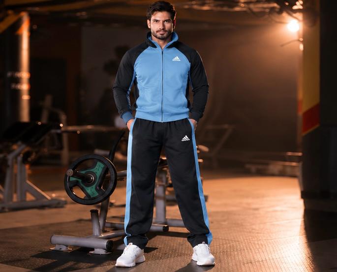 Adidas Premium Tracksuit- Blue/Black